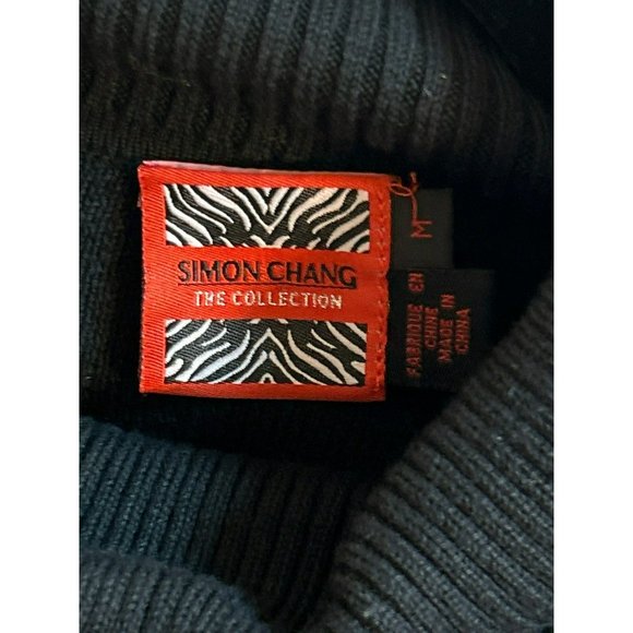 Simon Chang The Collection Women's Black Long Sleeve Sweater Size Medium NWOT - Picture 4 of 4